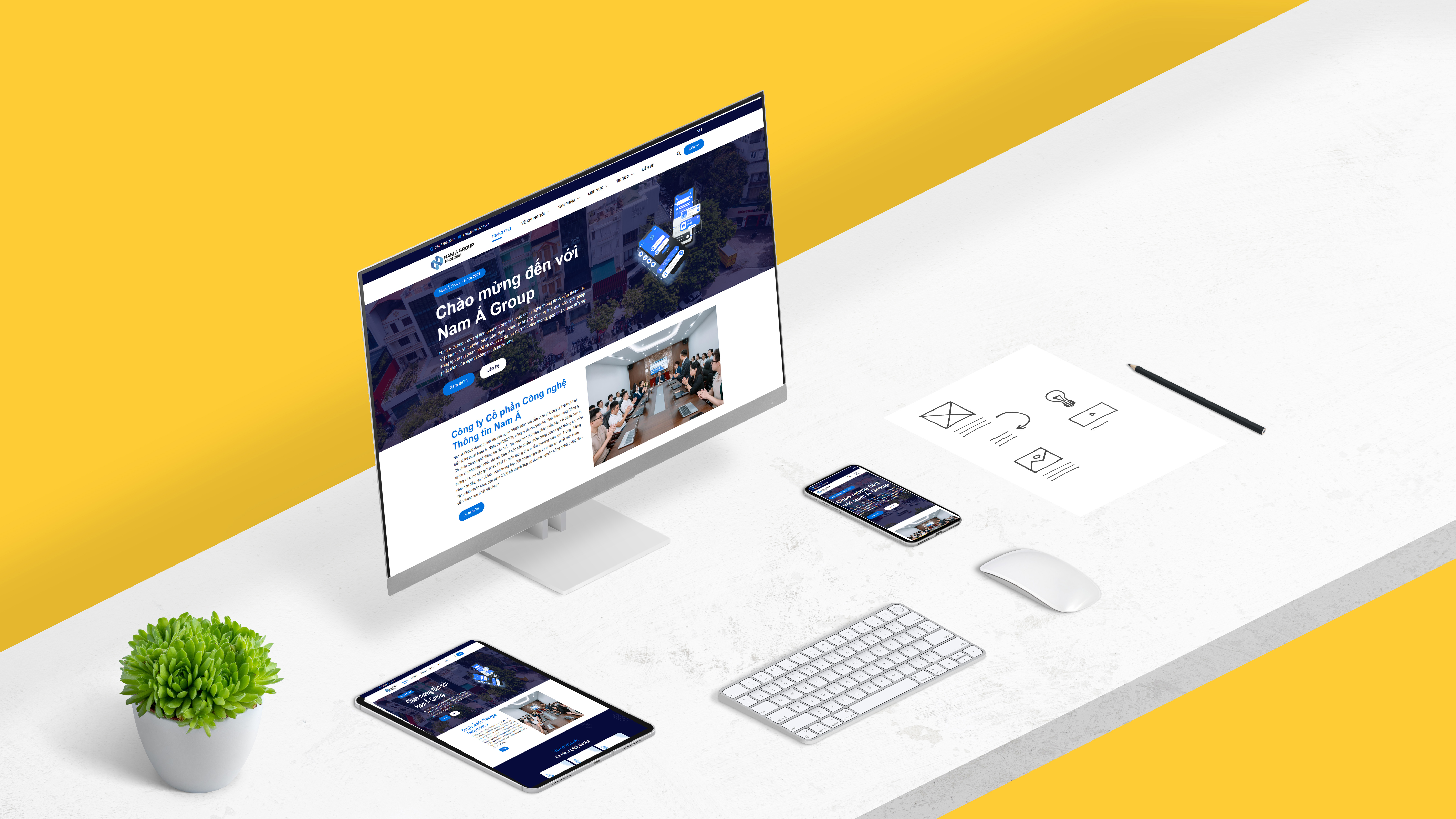 Dự Án thiết kế website cho tập đoàn Nam Á