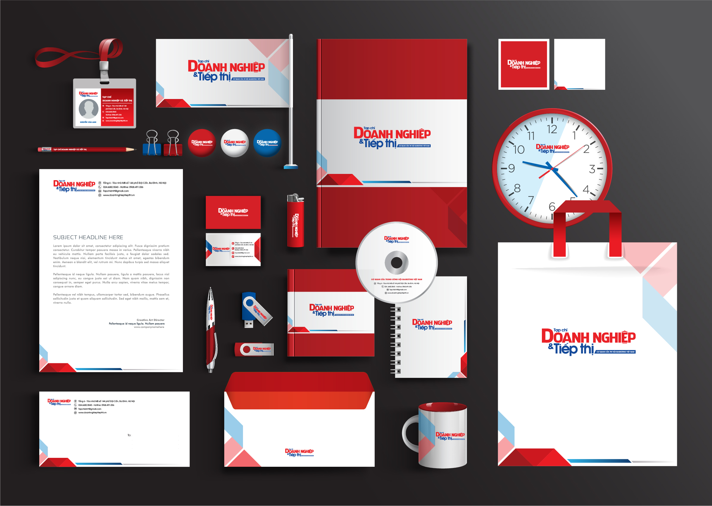 Dự án thiết kế logo thương hiệu cho tạp chí Doanh Nghiệp và tiếp thị