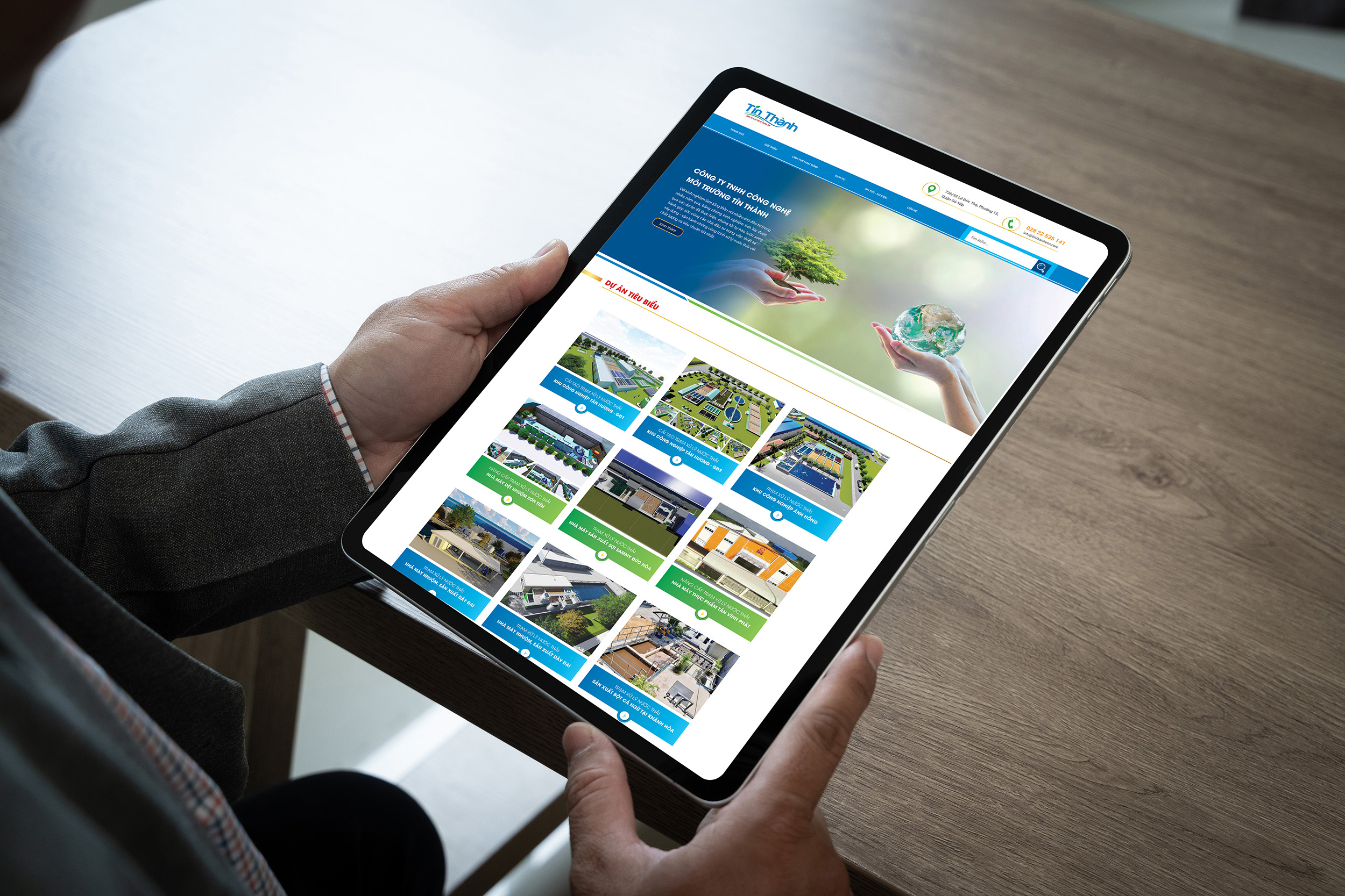 Dự án thiết kế website cho công ty môi trường Tín Thành
