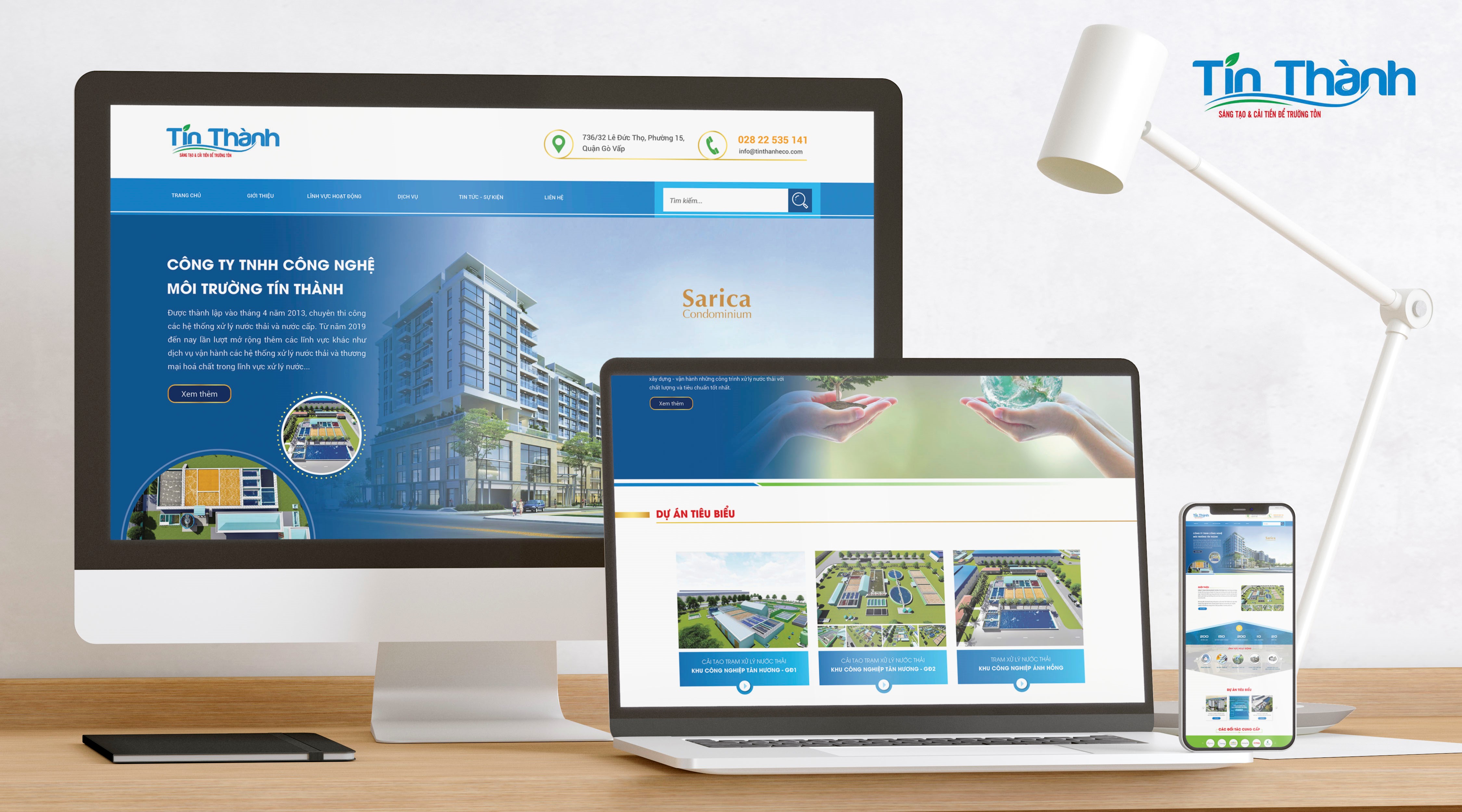 Thiết kế web cho công ty Tín thành