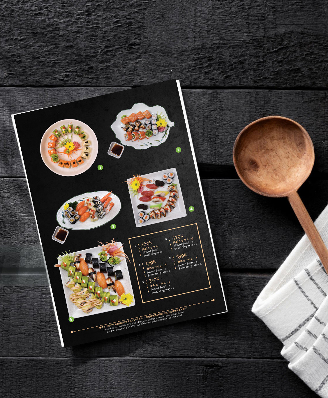 Mẫu thiết kế menu nhà hàng đẹp
